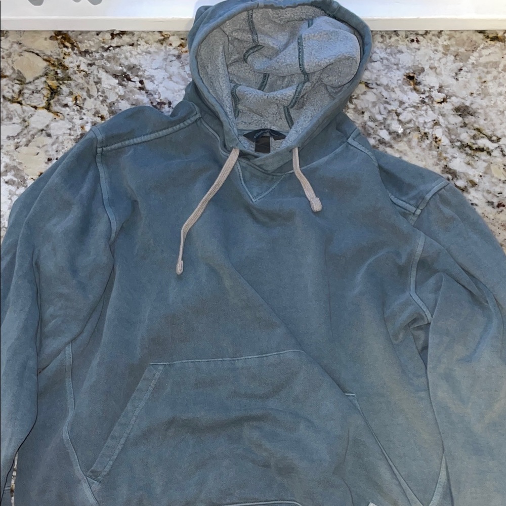 Eddie Bauer Teal Hoodie with Cream Drawstrings